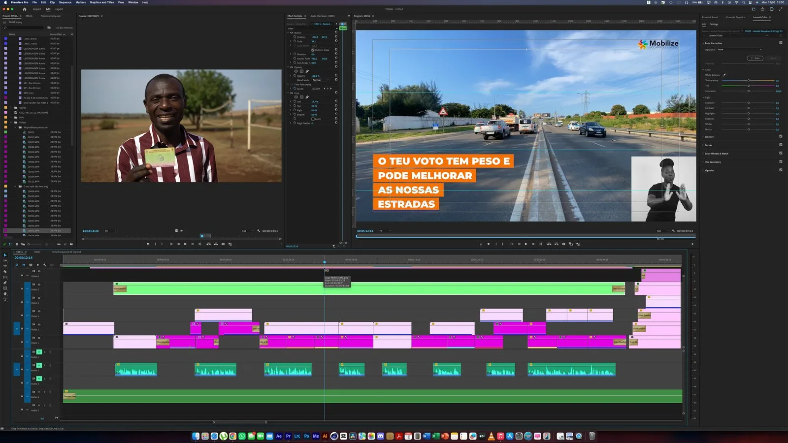 Produção Audiovisual para Mobilize Moçambique #1: frame