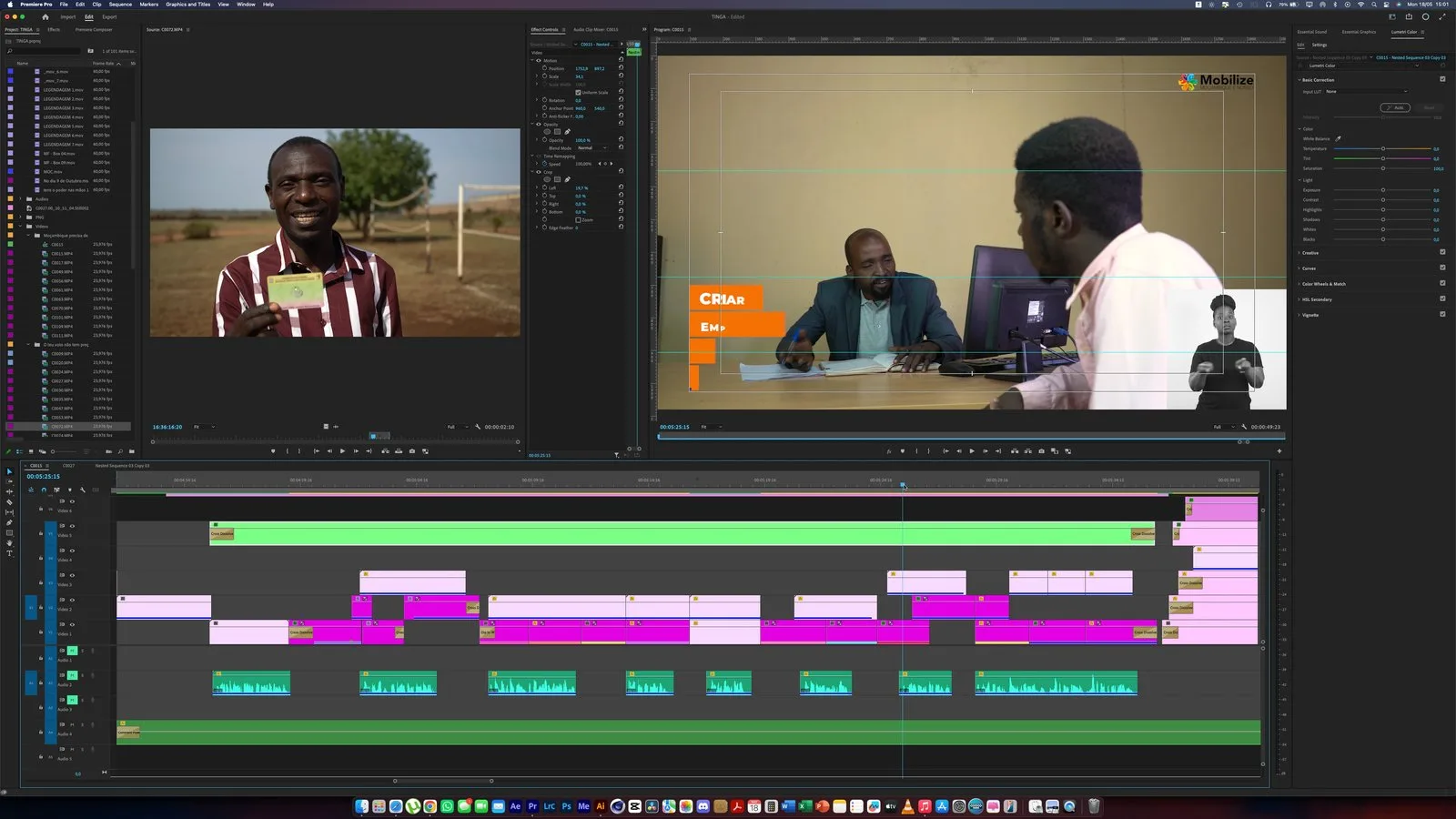 Produção Audiovisual para Mobilize Moçambique #1: frame
