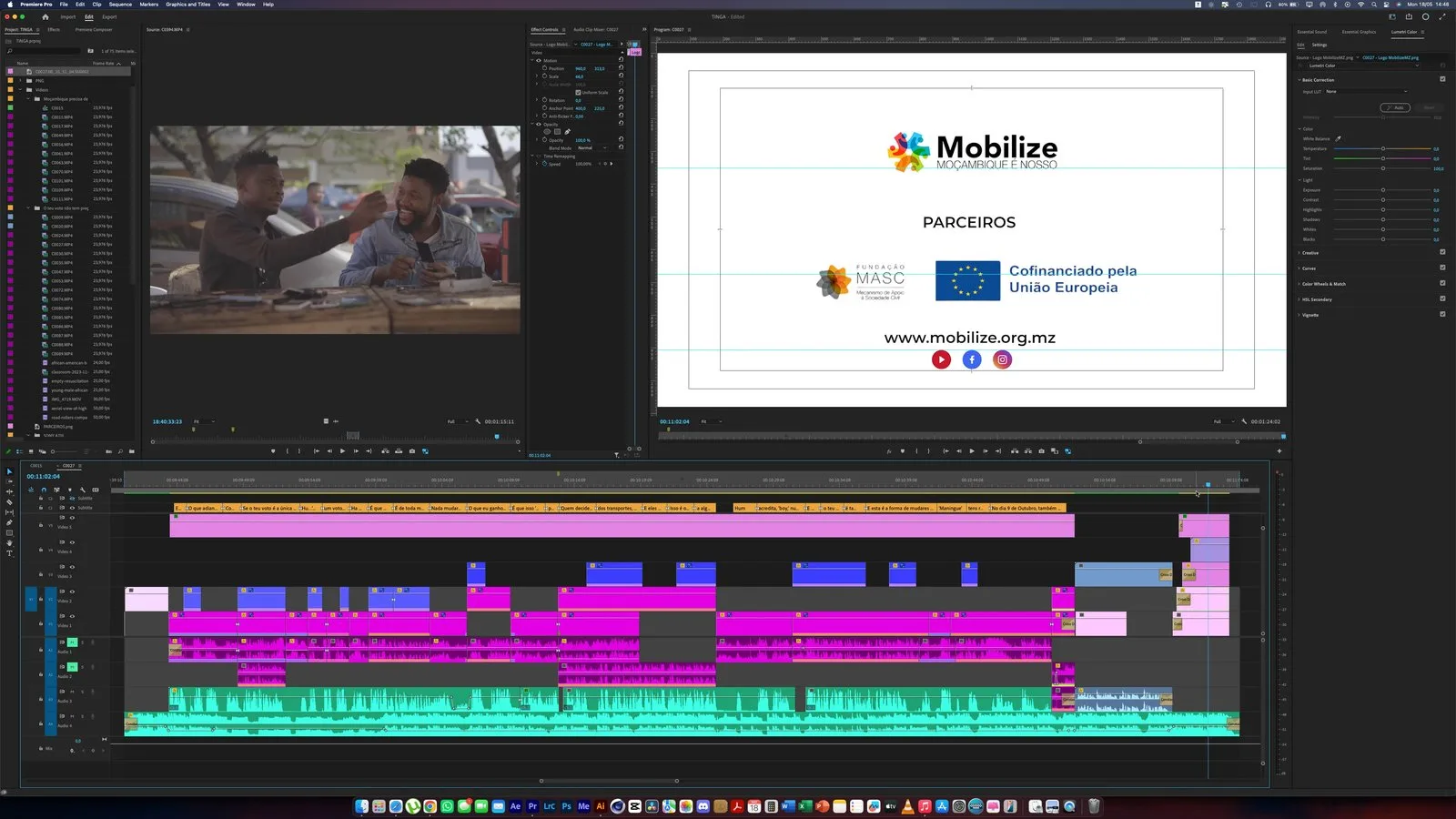 Produção Audiovisual para Mobilize Moçambique #3: frame